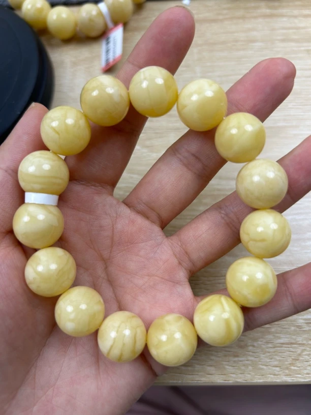 天然琥珀蜜蜡手串