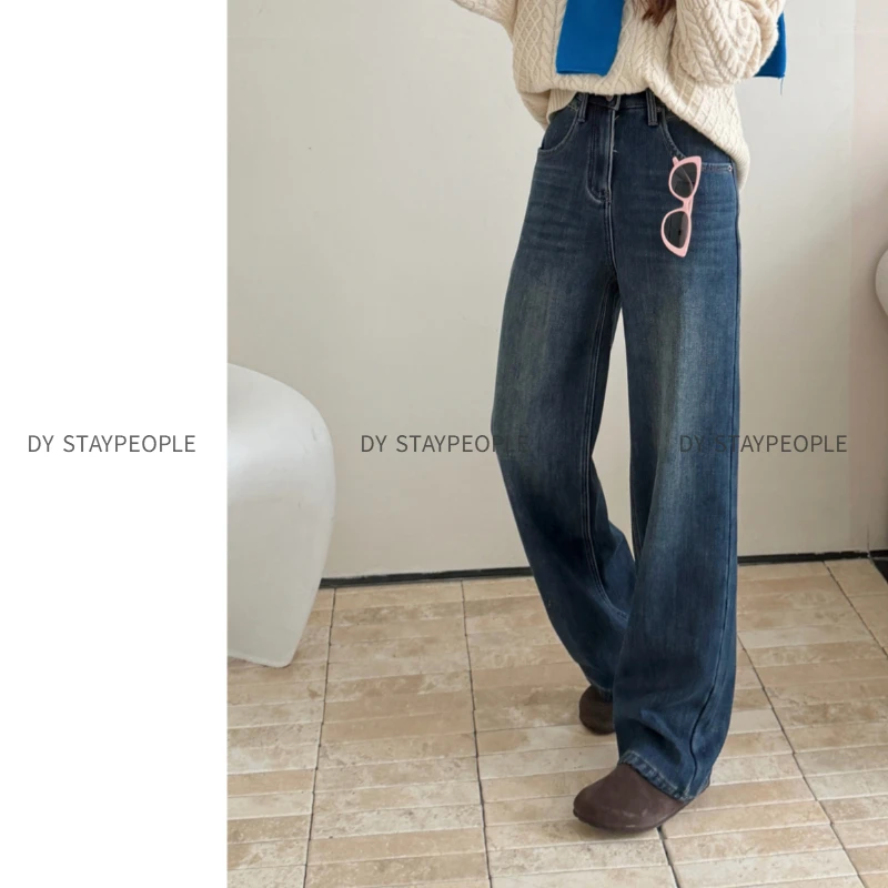 DY【厚绒长腿牛仔】 软糯到无法想象 加厚加绒过冬保暖牛仔裤长裤