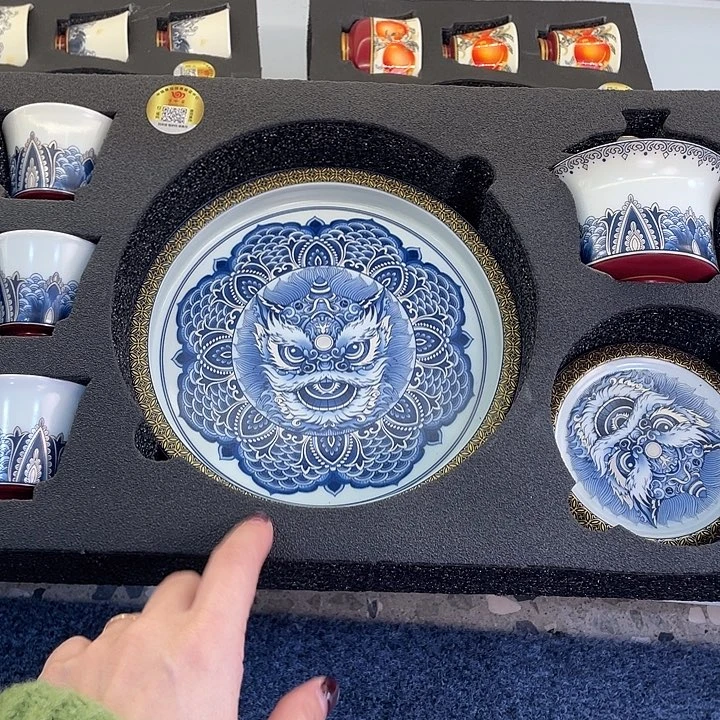 陶景德陶瓷盖碗茶具