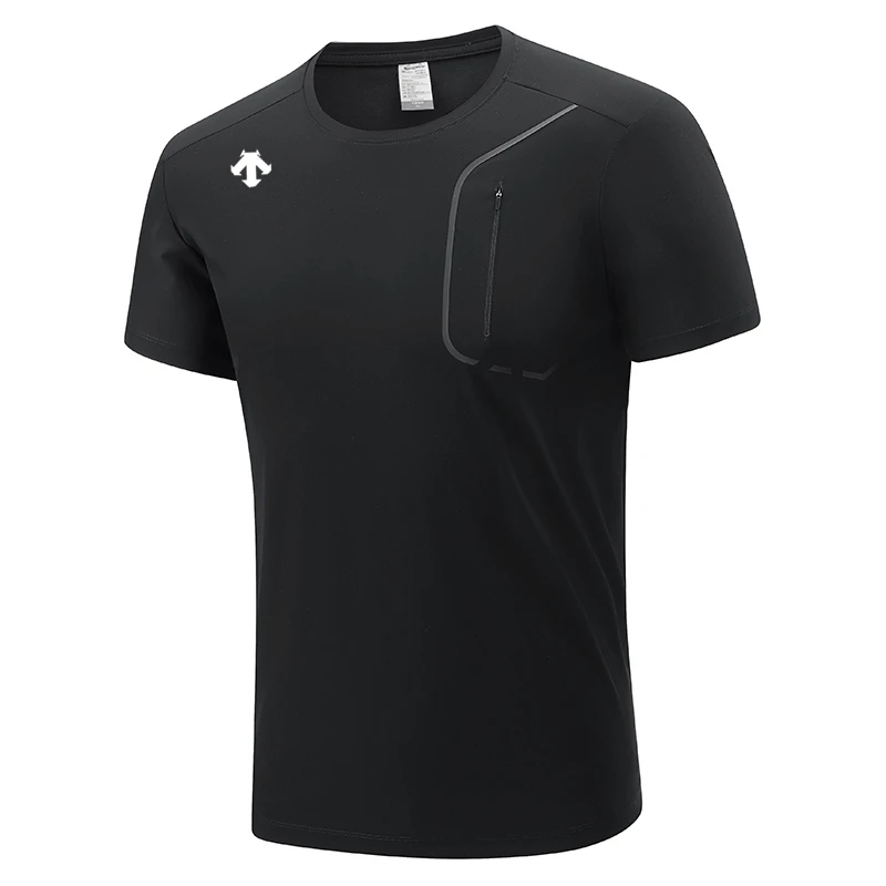 【海外撤柜 一折专区】迪桑家运动T恤男士夏季速干透气圆领休闲t恤