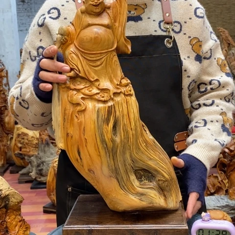 柏木（崖柏）富**祥太行崖柏陈化料摆件