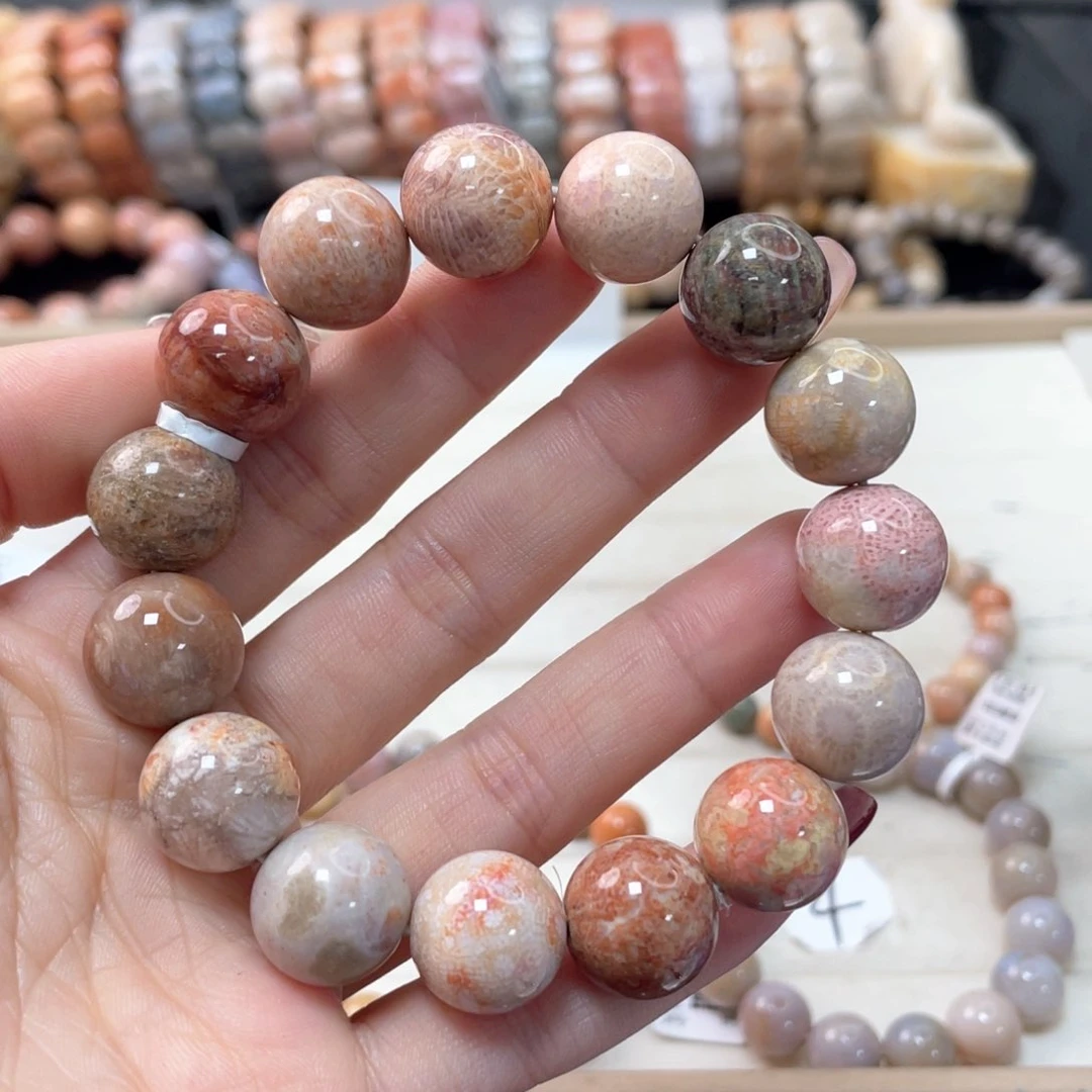 硅化珊瑚（珊瑚玉）手链未镶嵌?**?208