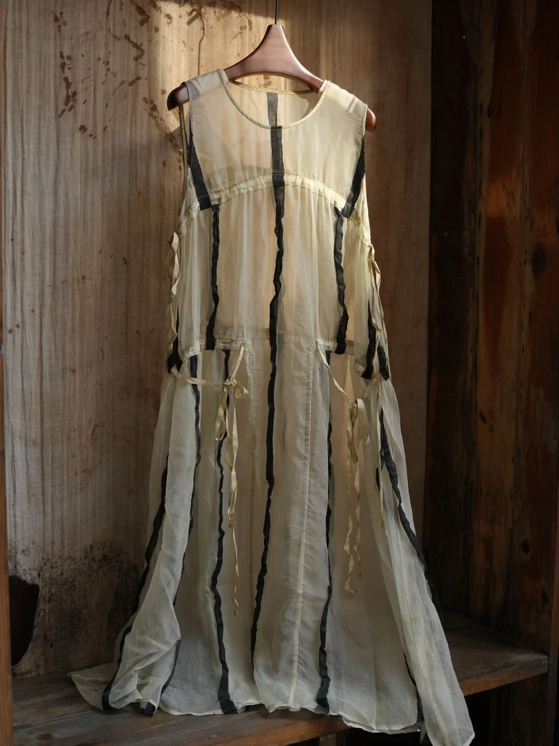 NatureDye 【美侖美奂】GG2310659原创设计无袖连衣裙