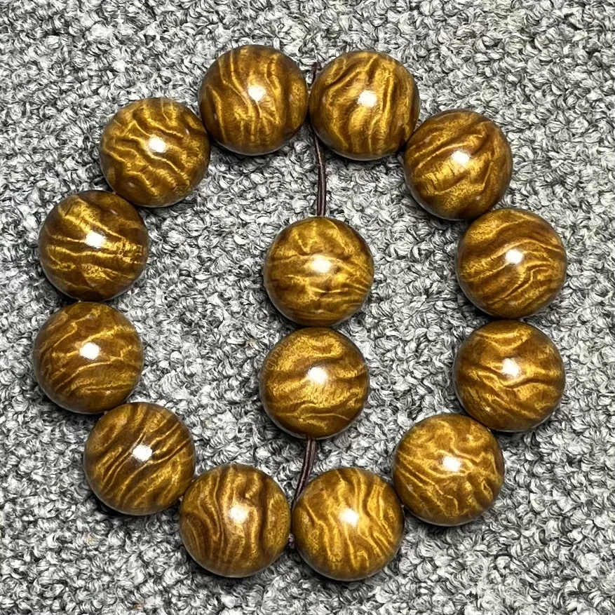 金丝楠枯木老料2.0红油精品龙胆手串