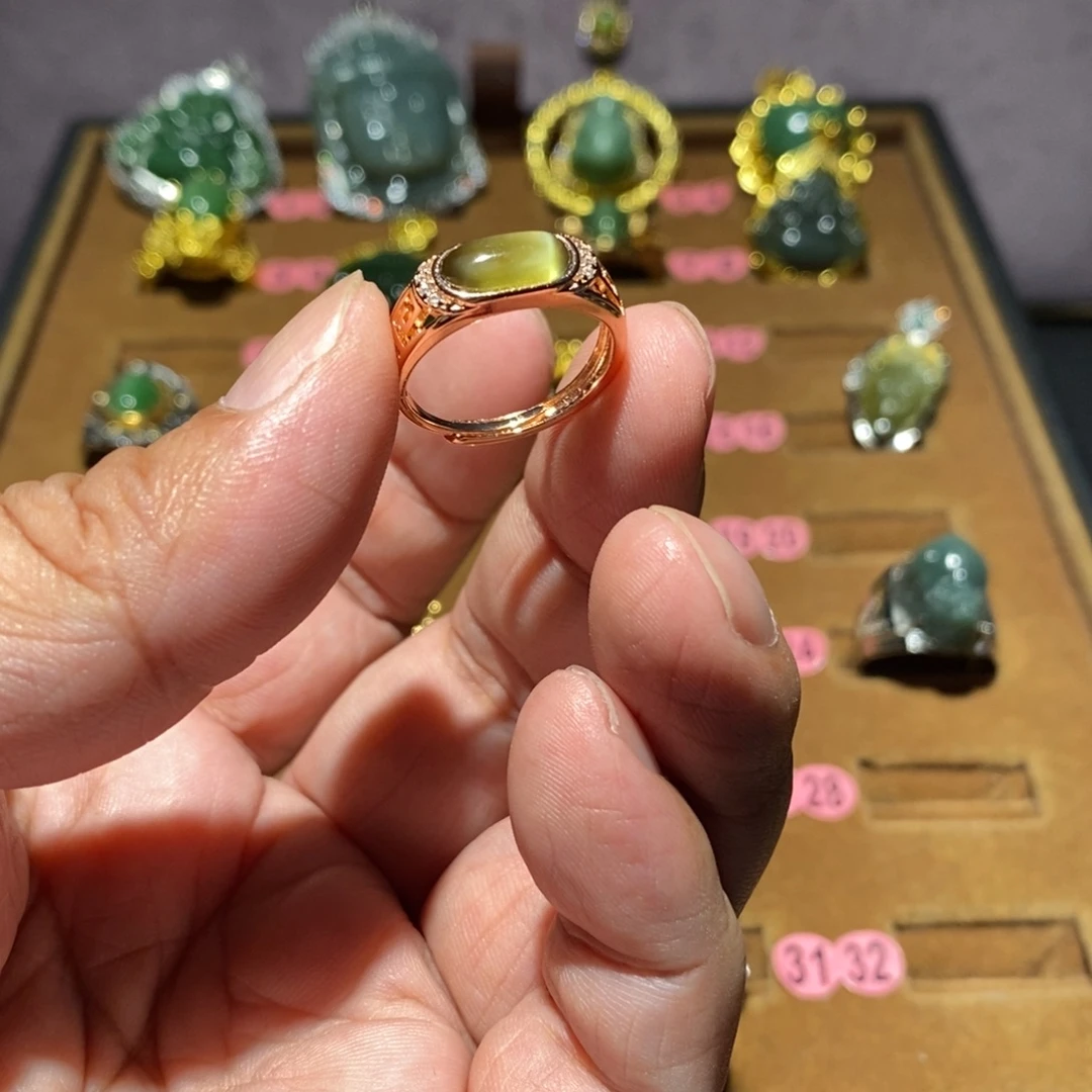 和田玉（糖玉）未镶嵌戒指