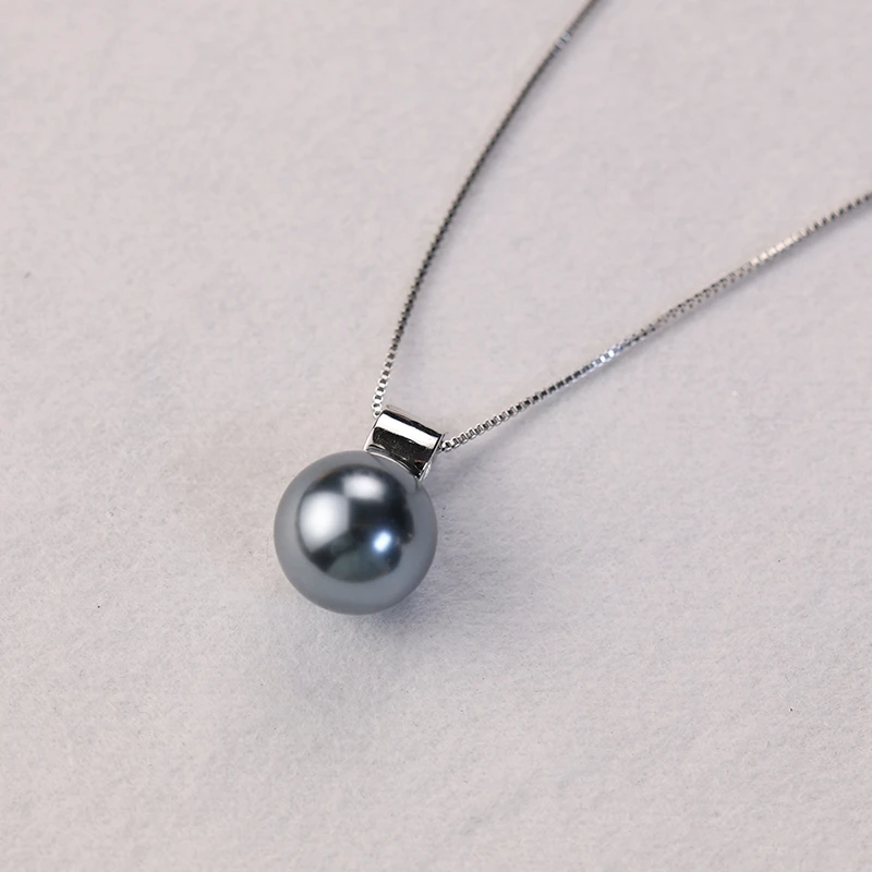 轻奢小众时尚设计感澳洲贝珠灰色高级感吊坠YD-122