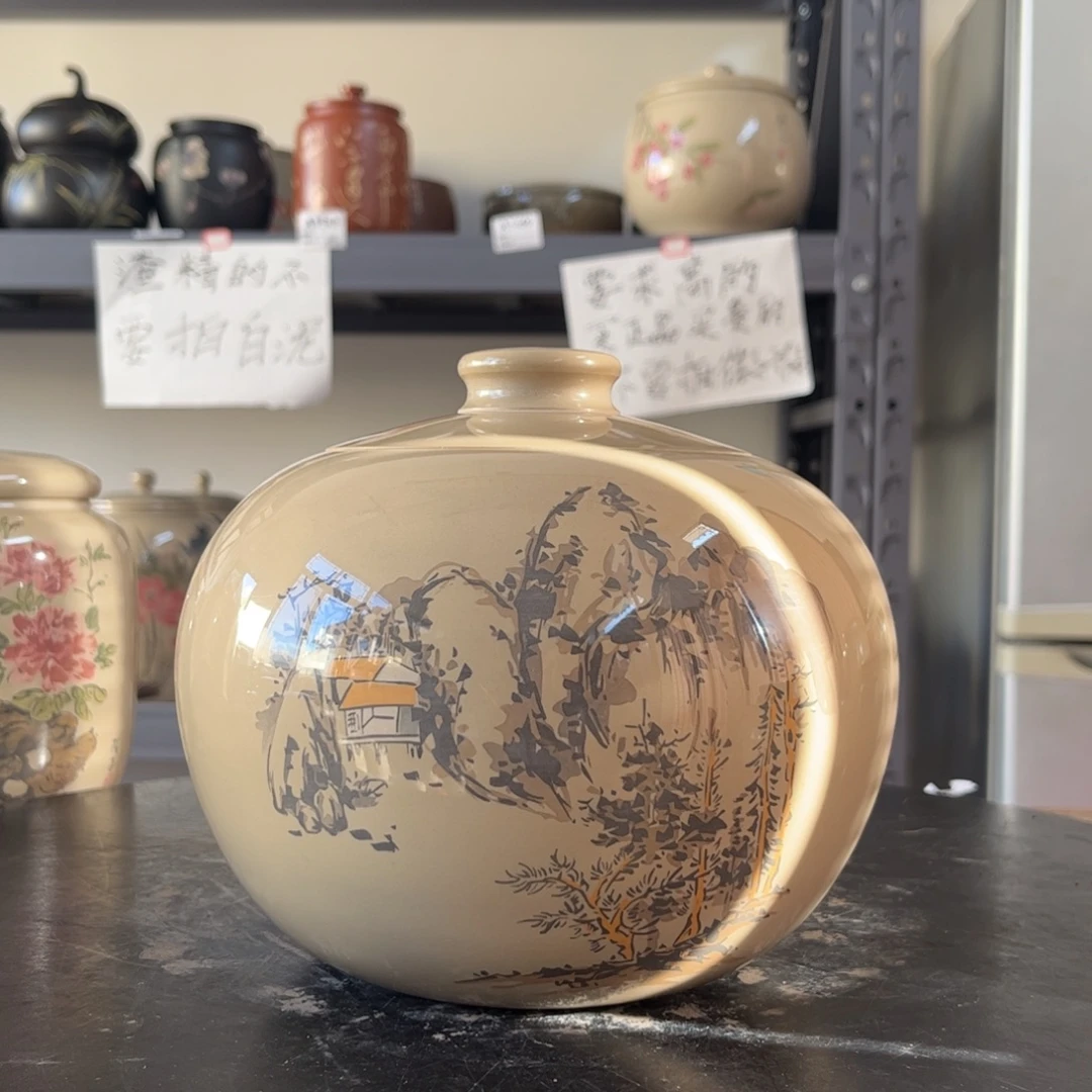白泥水亮光存茶罐醒茶罐微瑕76