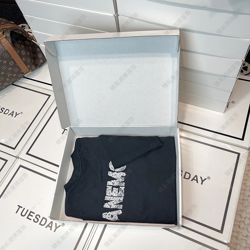 22号【双B花纹刺绣-380克短袖】潮牌重磅复古字母刺绣半袖t恤55508