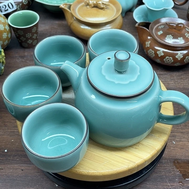 微瑕特价青瓷青瓷一壶四杯