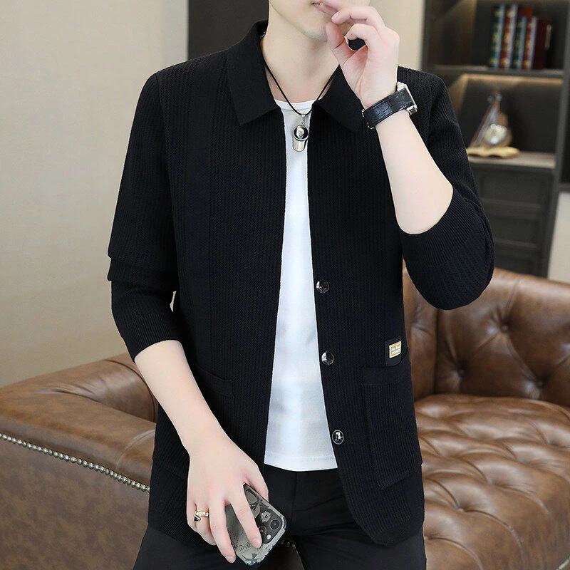 2025春秋款开衫毛衣男针织衫外套男士长袖休闲春秋季薄款潮流修身