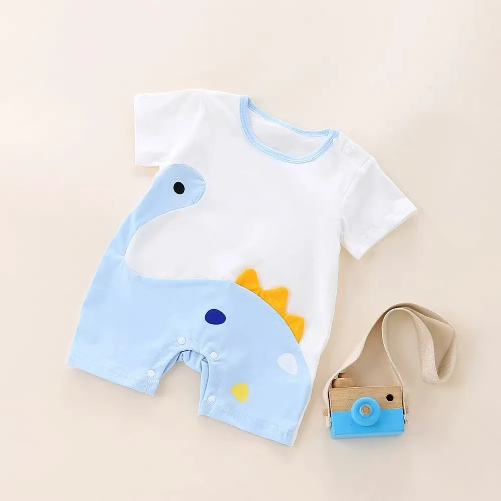 【暖暖专属】宝宝蓝白大象连体衣