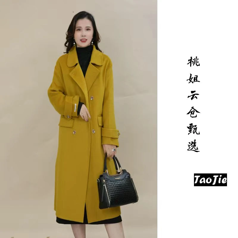 DJ244秋冬季气质百搭呢子大衣毛呢外套女