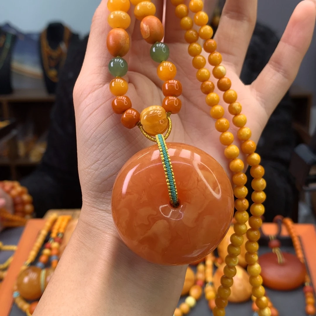 蜜蜡颈饰未镶嵌s****e天然