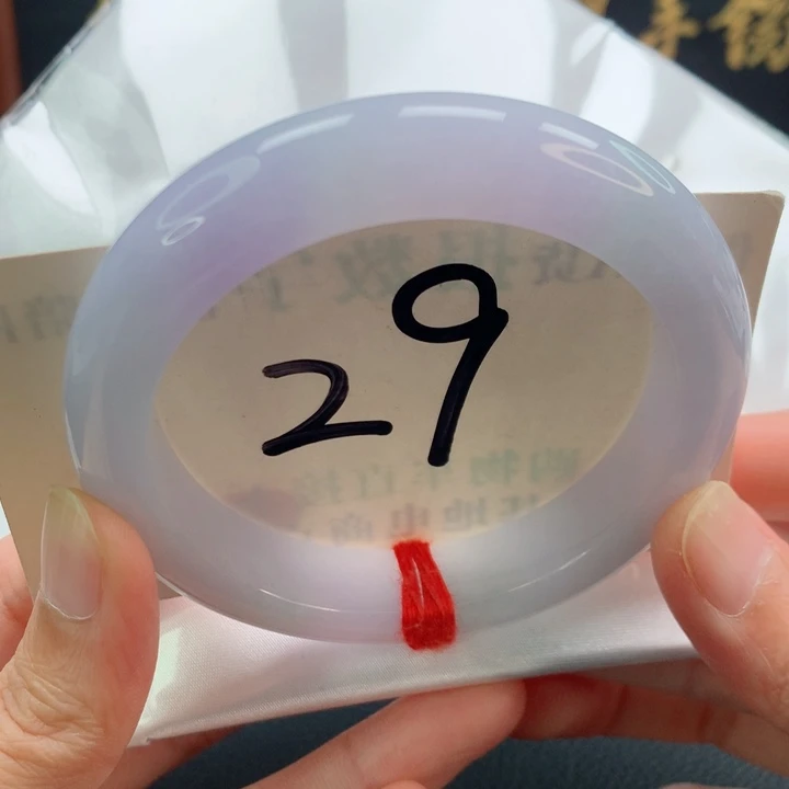 未镶嵌手镯翡翠正圈飘紫不失色