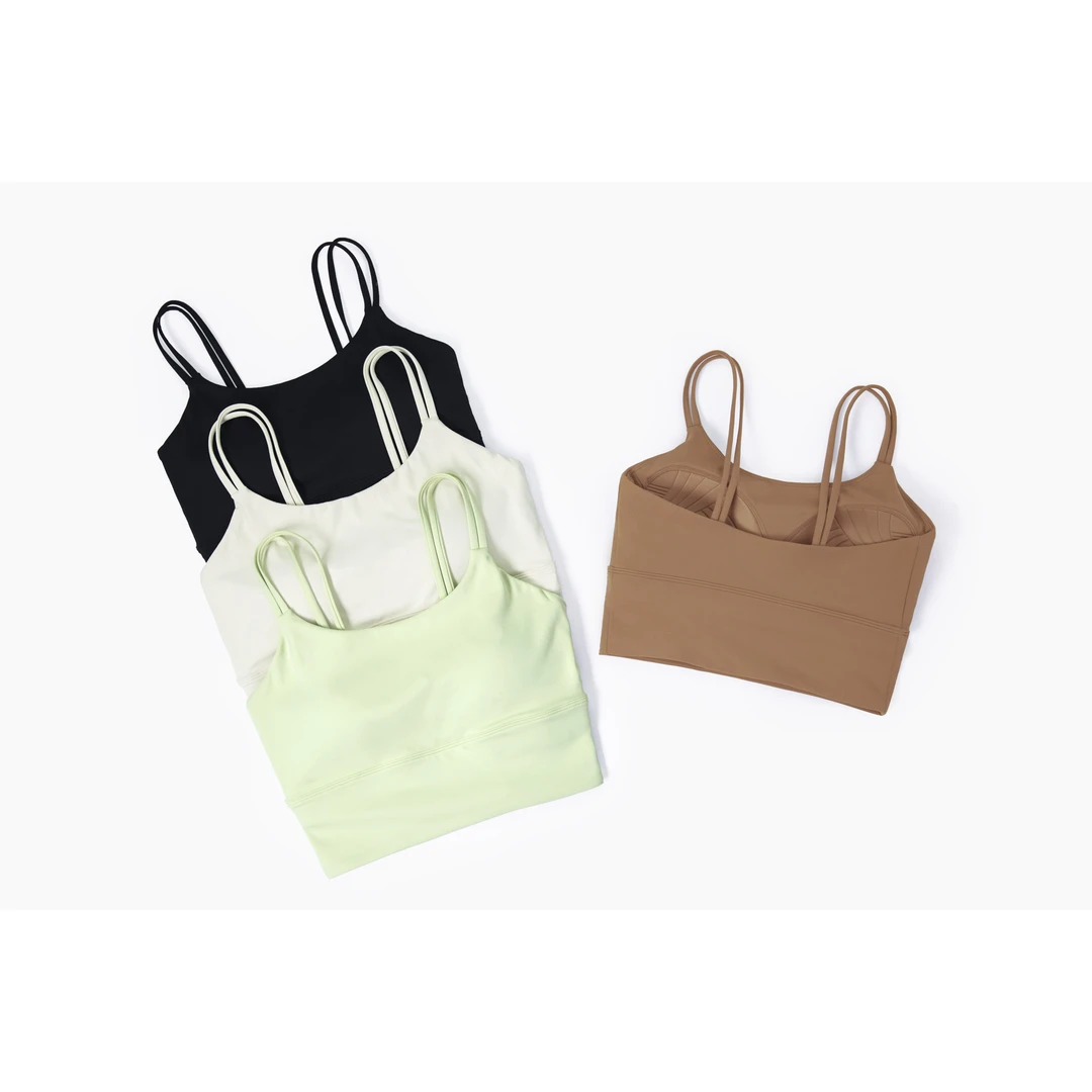 【NU裸感】吊带背心双肩带美背瑜伽文胸全固定杯运动内衣491