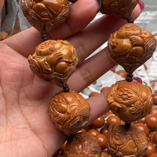 糊***哥手串橄榄核橄榄雕工艺品