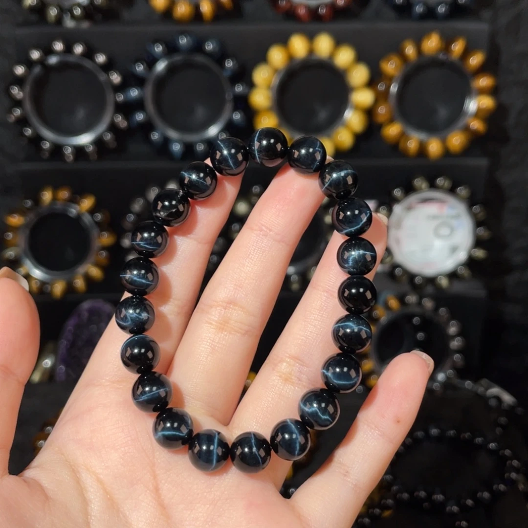 木变石未镶嵌手链9m蓝虎眼手串