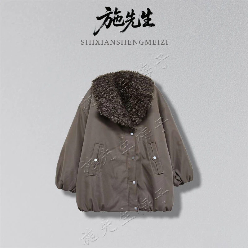 L冬季新款轻奢时尚气质百搭水貂毛配饰中长款外套7939-1