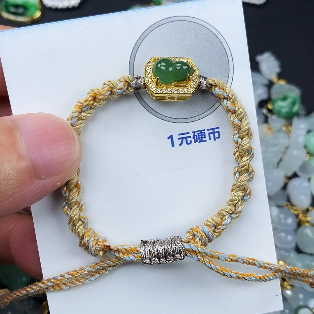 翡翠银S925镶嵌颈饰葫芦