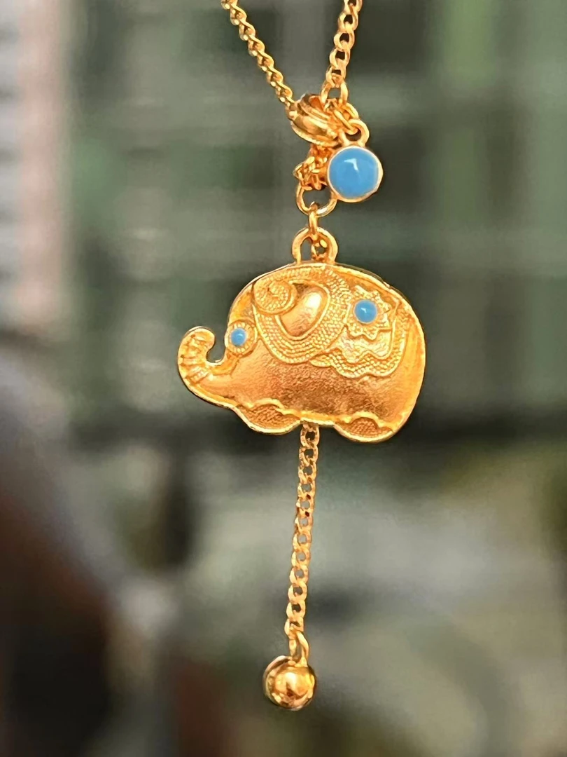 足金999大象吉祥如意套链5G工艺