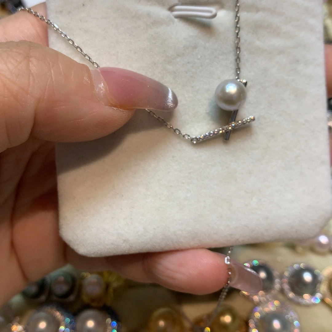 海水珍珠颈饰银S925镶嵌