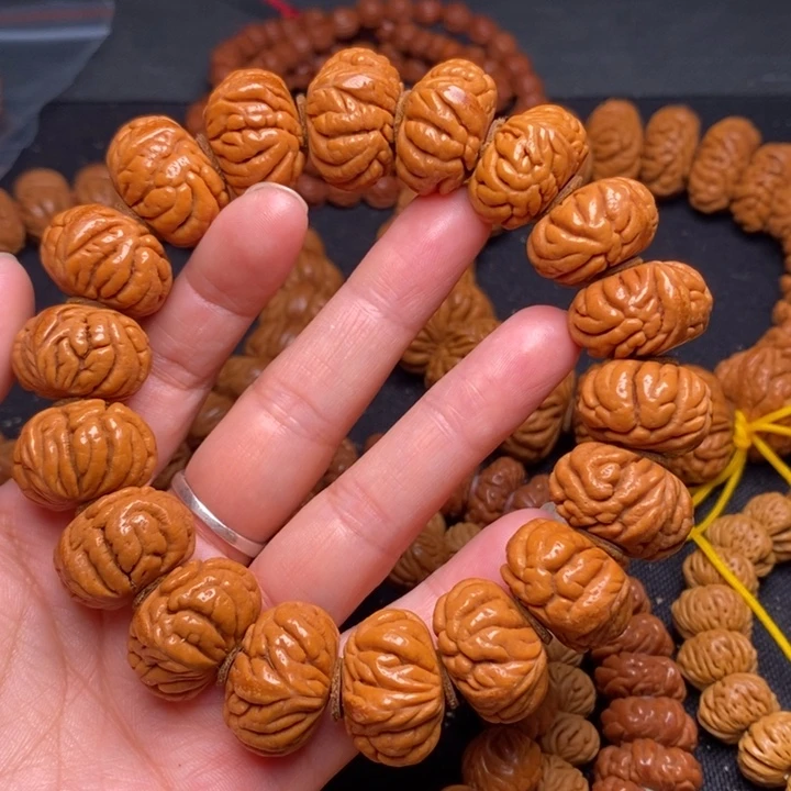 桃核手串龙纹桃核