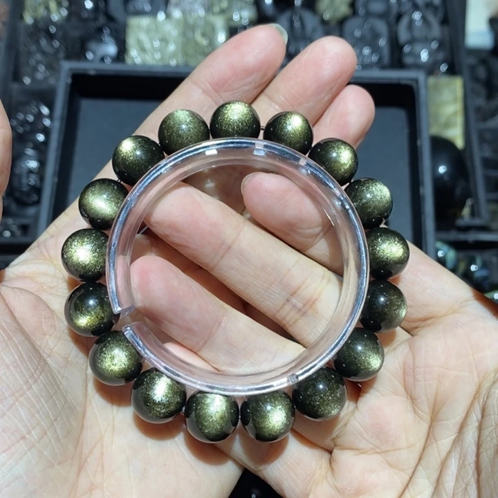 黑曜岩手链未镶嵌星**球