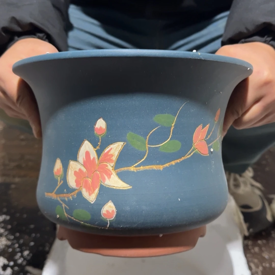 紫砂花盆口径20.15口径