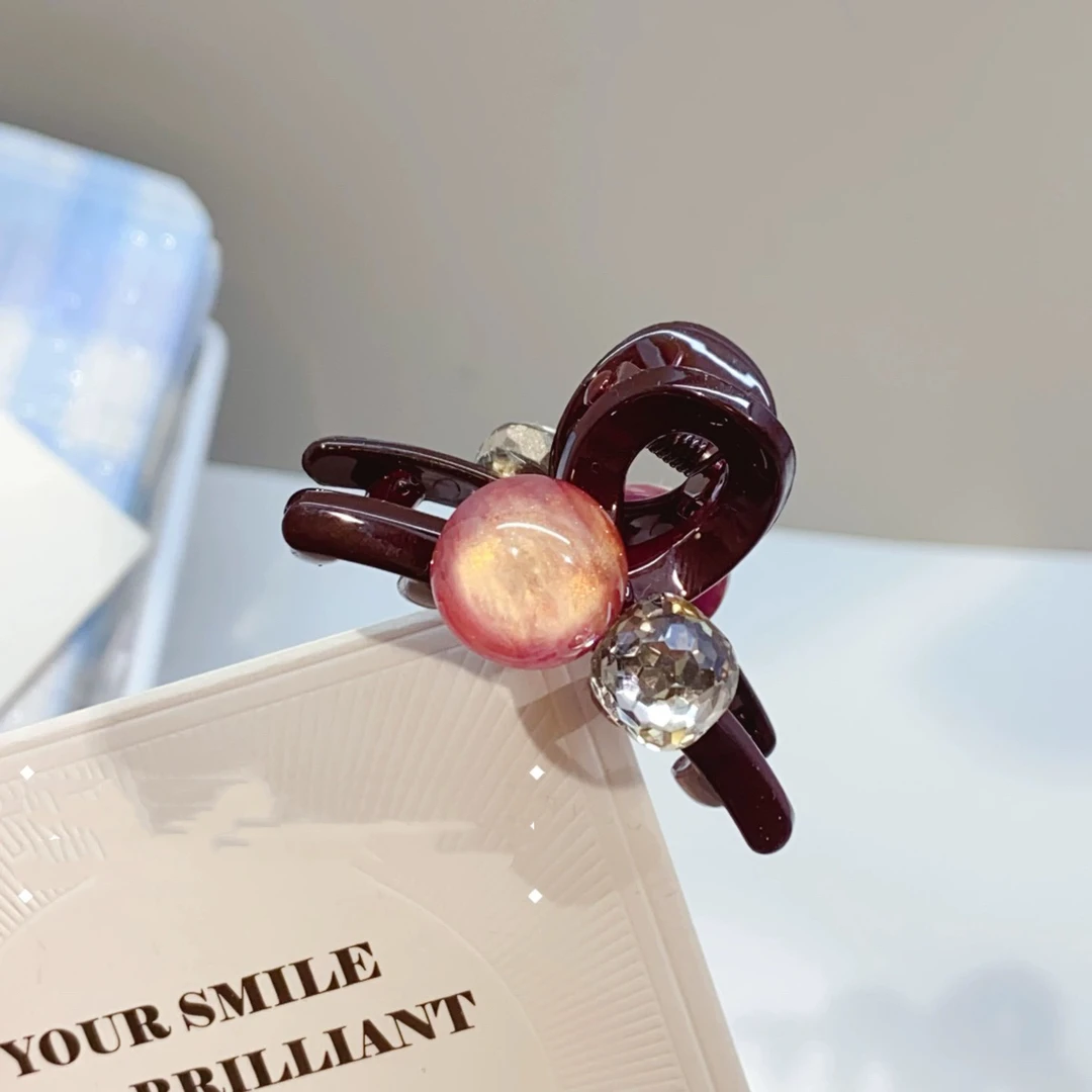 新款4.5cm亚克力小抓夹小号鲨鱼夹刘海发夹子发抓卡头饰发饰1566