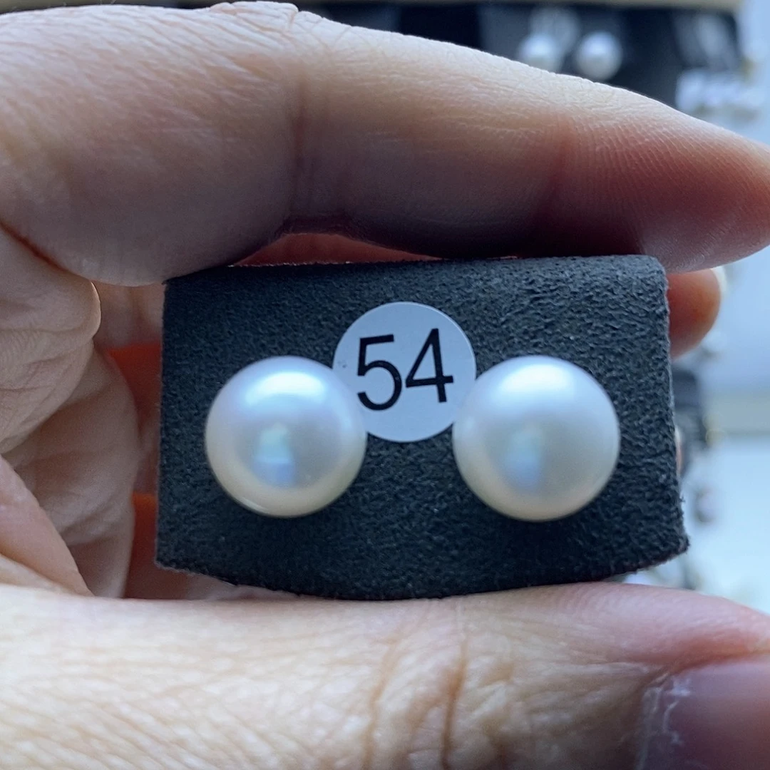 淡水珍珠耳饰银S925镶嵌