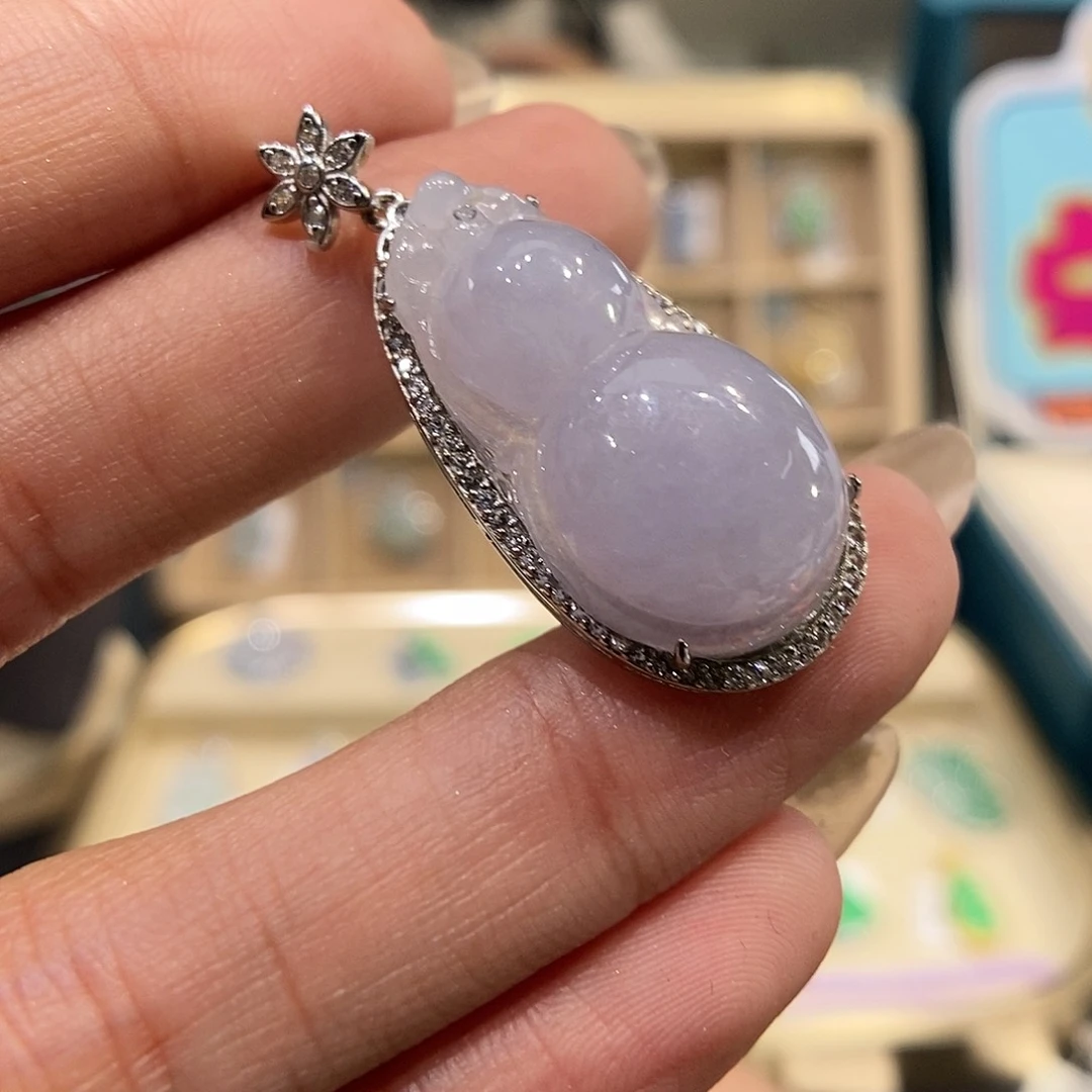 翡翠吊坠(不含链)银S925镶嵌