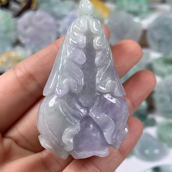 翡翠未镶嵌颈饰大百财卡厚装19+