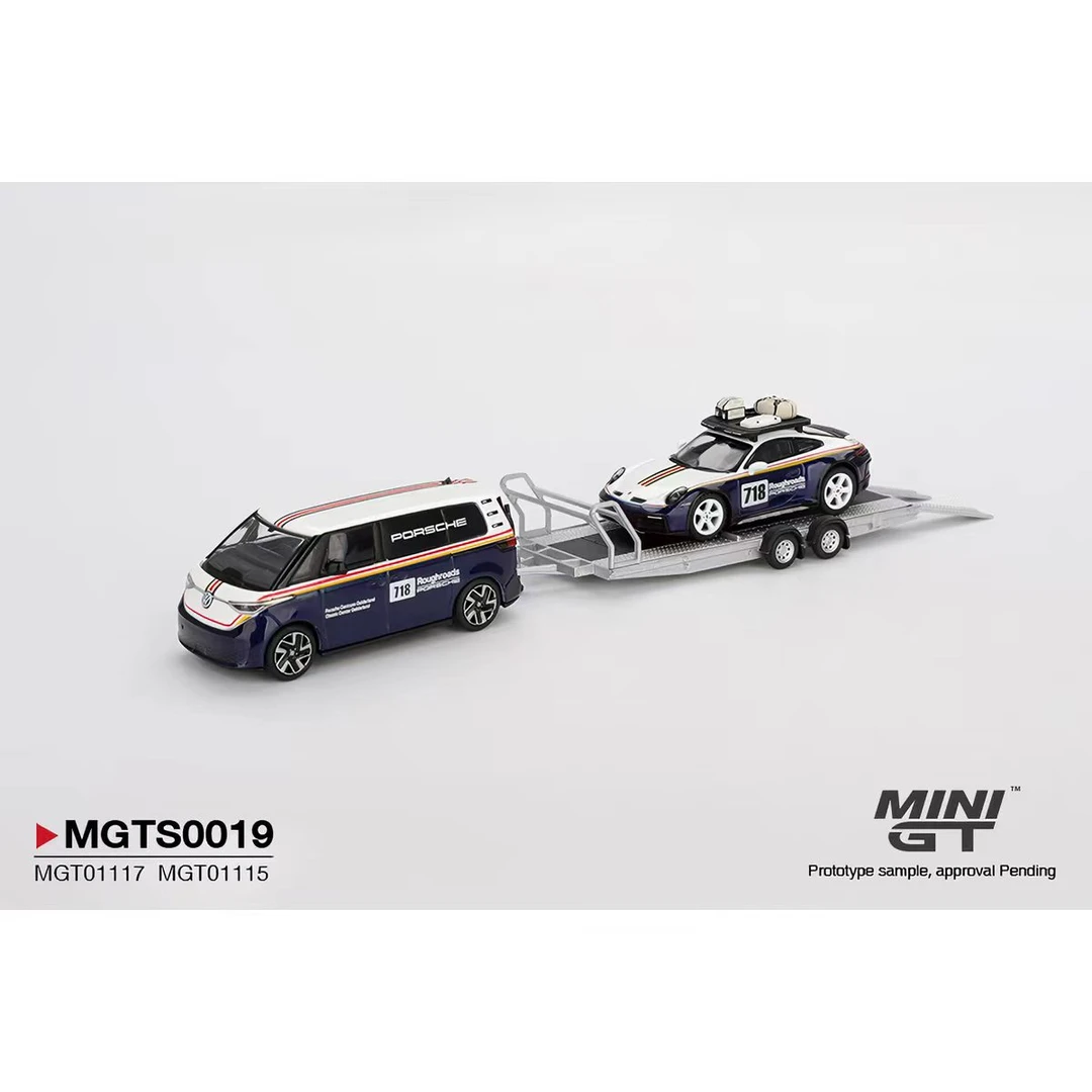 【现货】MINI GT 保时捷Porsche 911 Dakar #718 /运输车 1:64