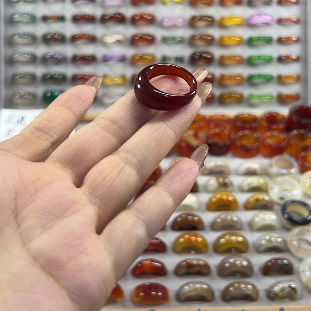 玛瑙/玉髓未镶嵌戒指B3不退换18.6港20