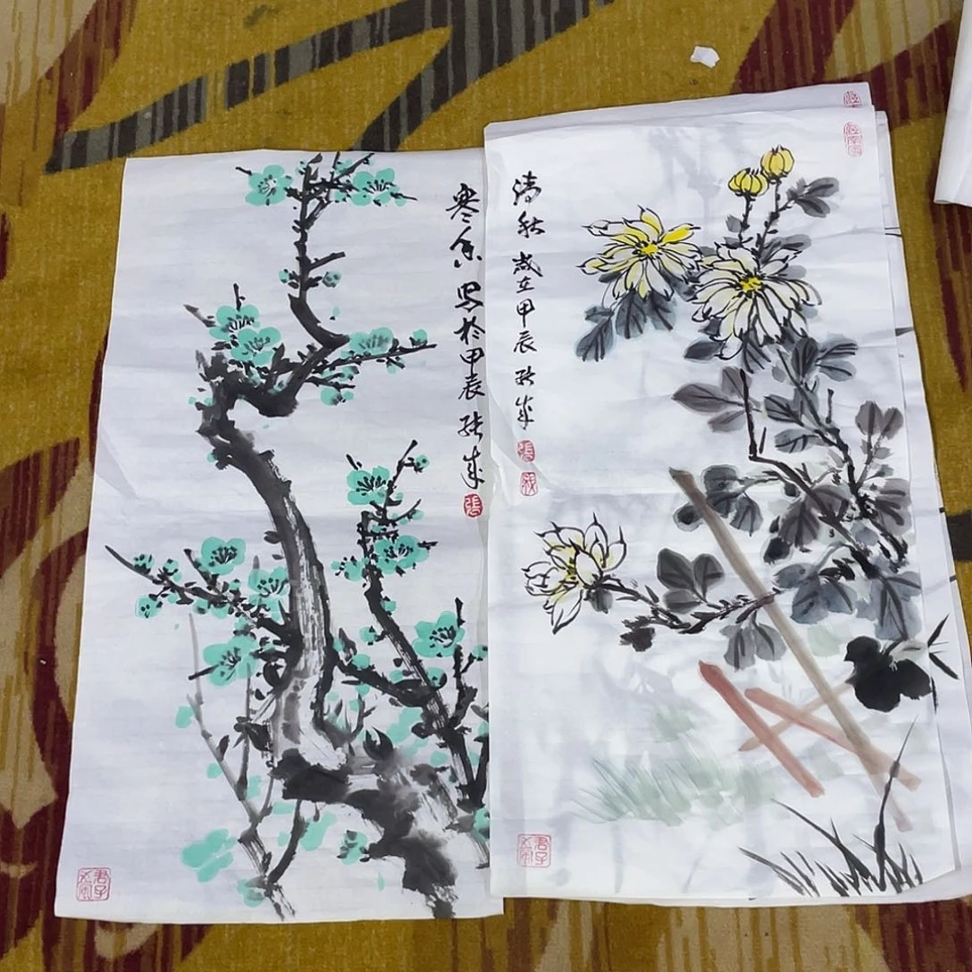 国画芭**屋绘画作品张老师666666四张