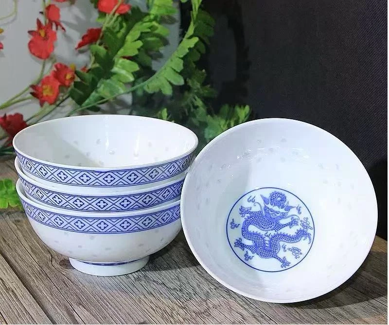 景德镇 玲珑龙纹碗