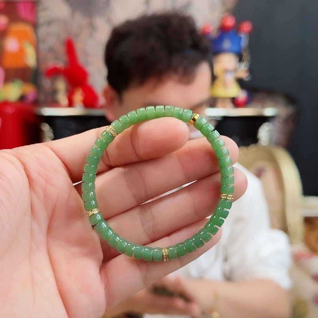 和田玉未镶嵌手链6.2毫米