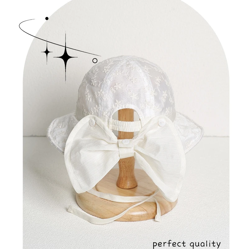 木然良品宝宝帽子2025春夏新款女宝宝花前月下遮阳帽