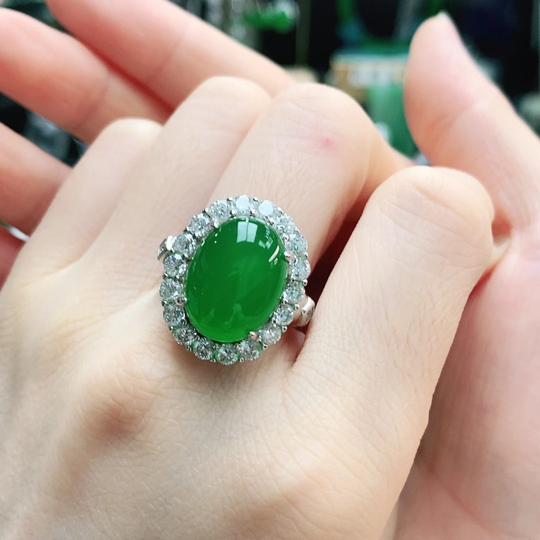 玛瑙/玉髓银S925镶嵌戒指