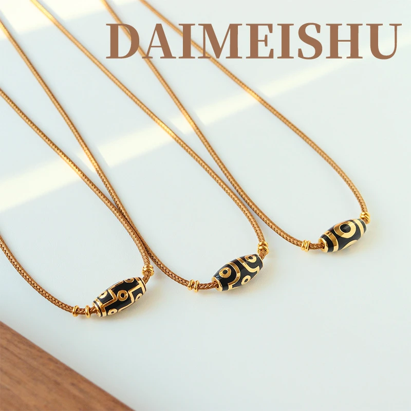 铜合金亚克力项链 新款时尚简约九眼项链轻奢高级感精致百搭气质