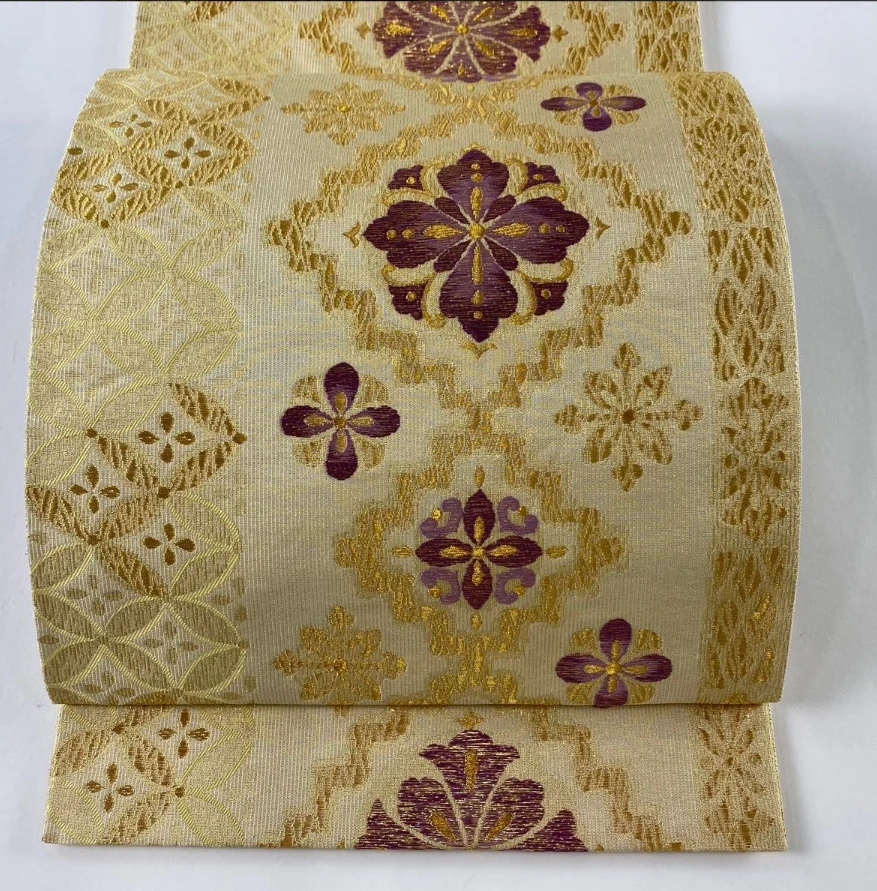 世界非物质文化遗产，西阵织，帝王紫，全新。六通。可做包包，茶席。