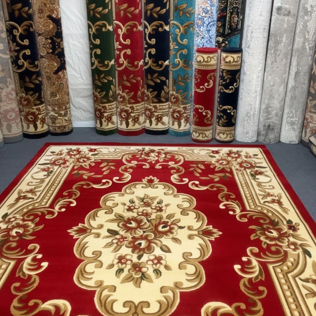 黄麻2.4✖️3.4红色威尔顿机织