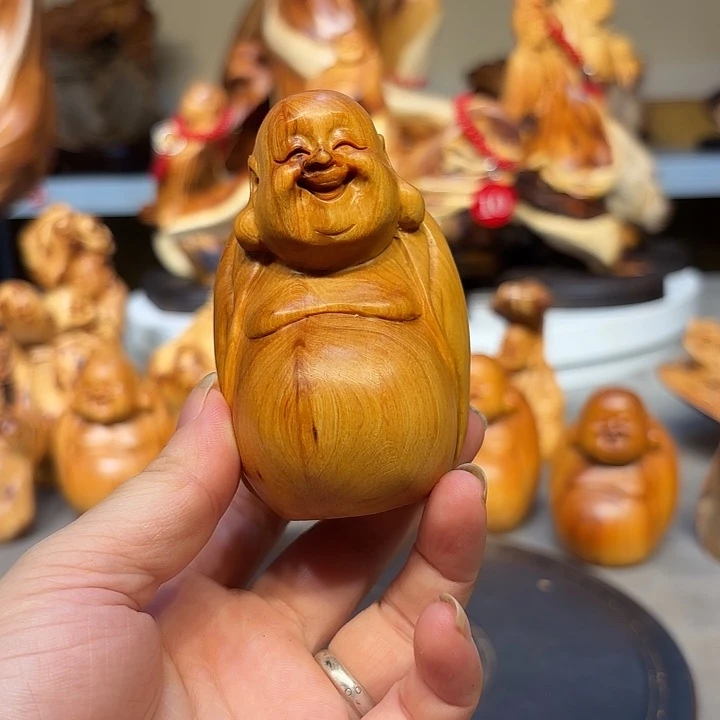 柏木太行崖柏弥勒佛
