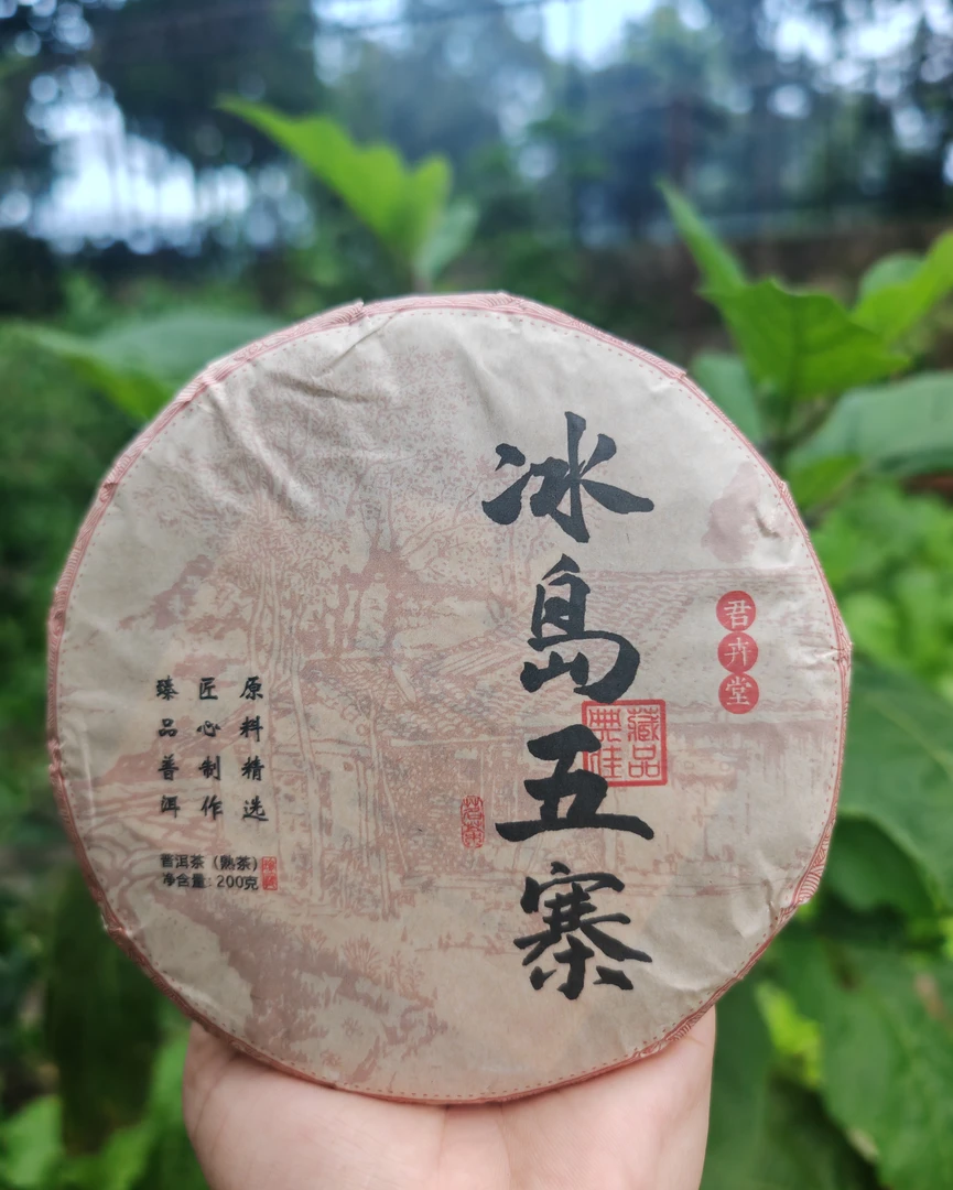 云南普洱茶 2025年《冰岛五寨》 普洱熟茶 200g/饼