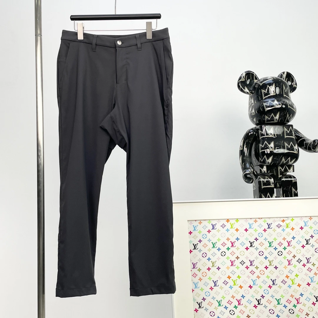 未使用 YSL/圣罗兰 1081/lululemon 深灰色纽扣长裤/31码