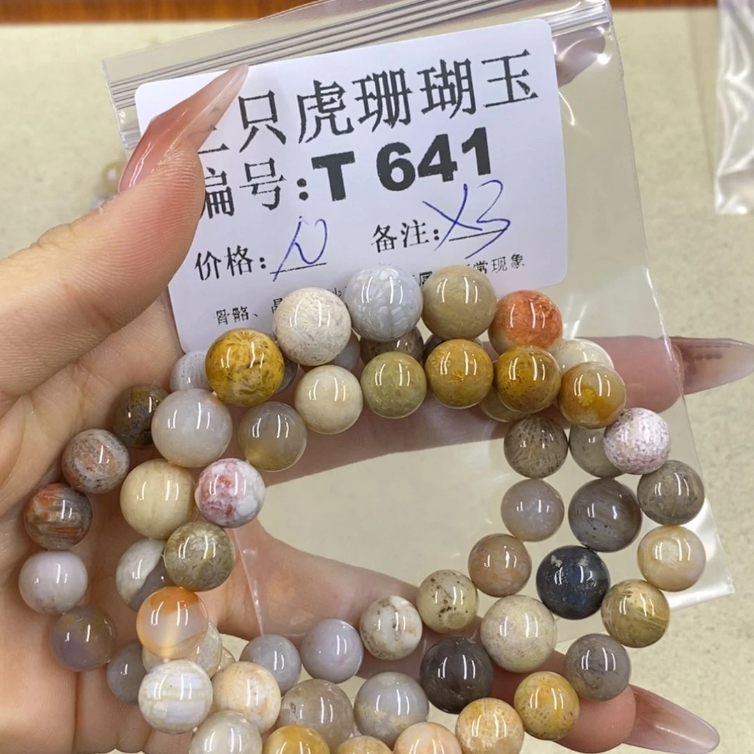 硅化珊瑚（珊瑚玉）1足银镀金镶嵌手****7