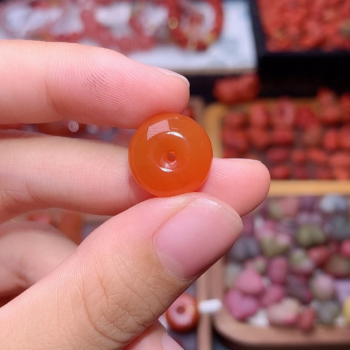未镶嵌南红南红玛瑙平安扣