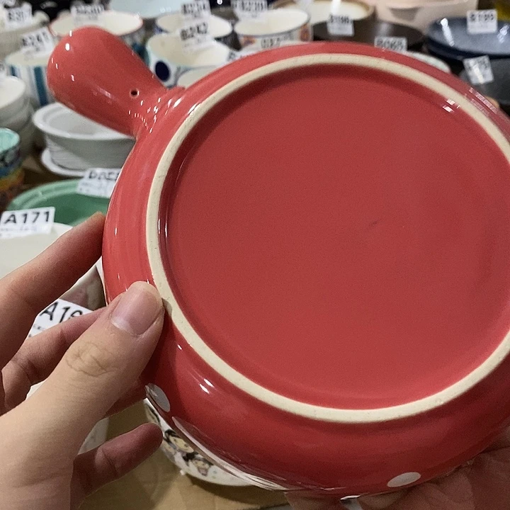 手把碗微微瑕陶瓷