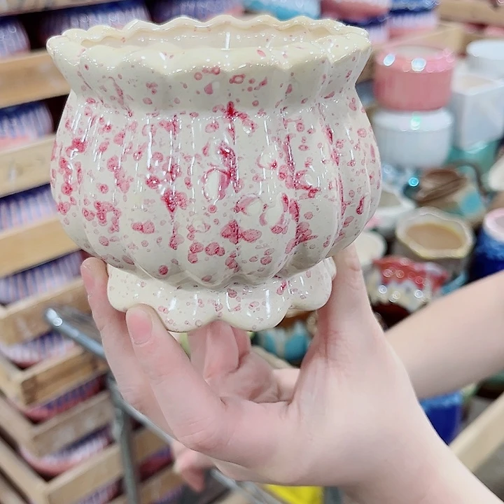 有孔.凑单10元陶瓷花盆发货！