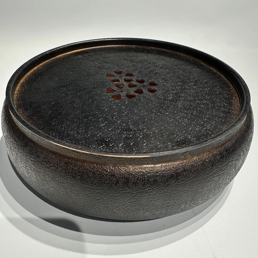 仿古做旧纯紫铜手工壶承干泡台建水笔洗茶具